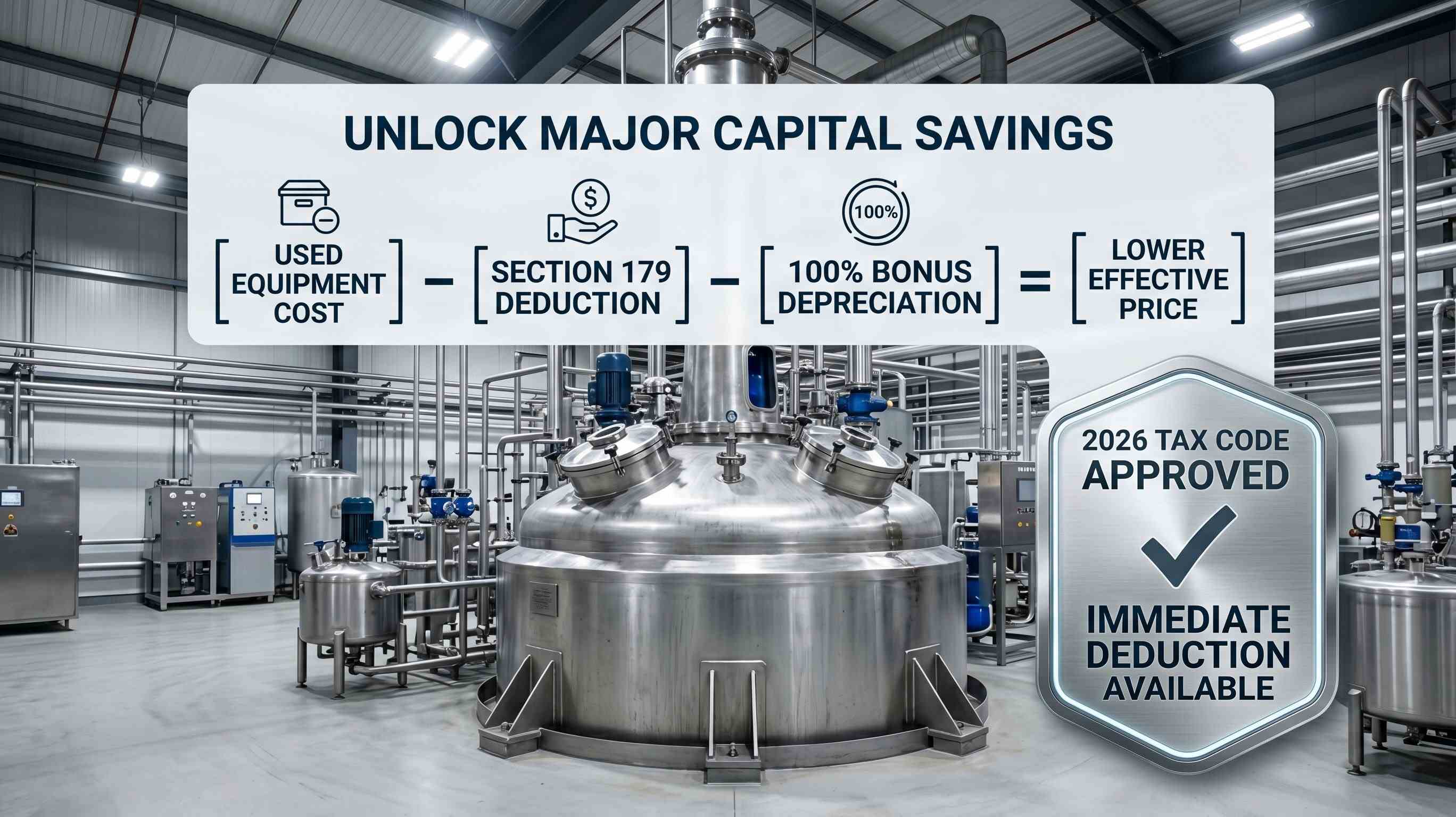 Section 179 & Beyond: Tax Incentives for Purchasing Used Industrial Machinery